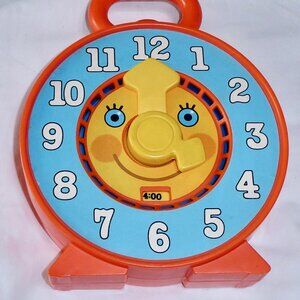 VINTAGE MATTEL SEE N SAY CLOCK - NON WORKING STRING - SECOND HAND GOES AROUND